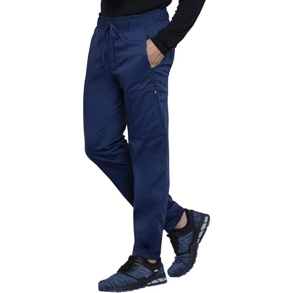Workwear Revolution Men Scrubs Pant Natural Rise Jogger WW012, Navy Blue, XXL - Picture 2 of 6